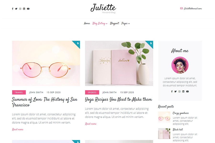 Detail Bootstrap Blog Template Free Nomer 27