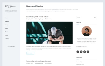 Detail Bootstrap Blog Template Free Nomer 28