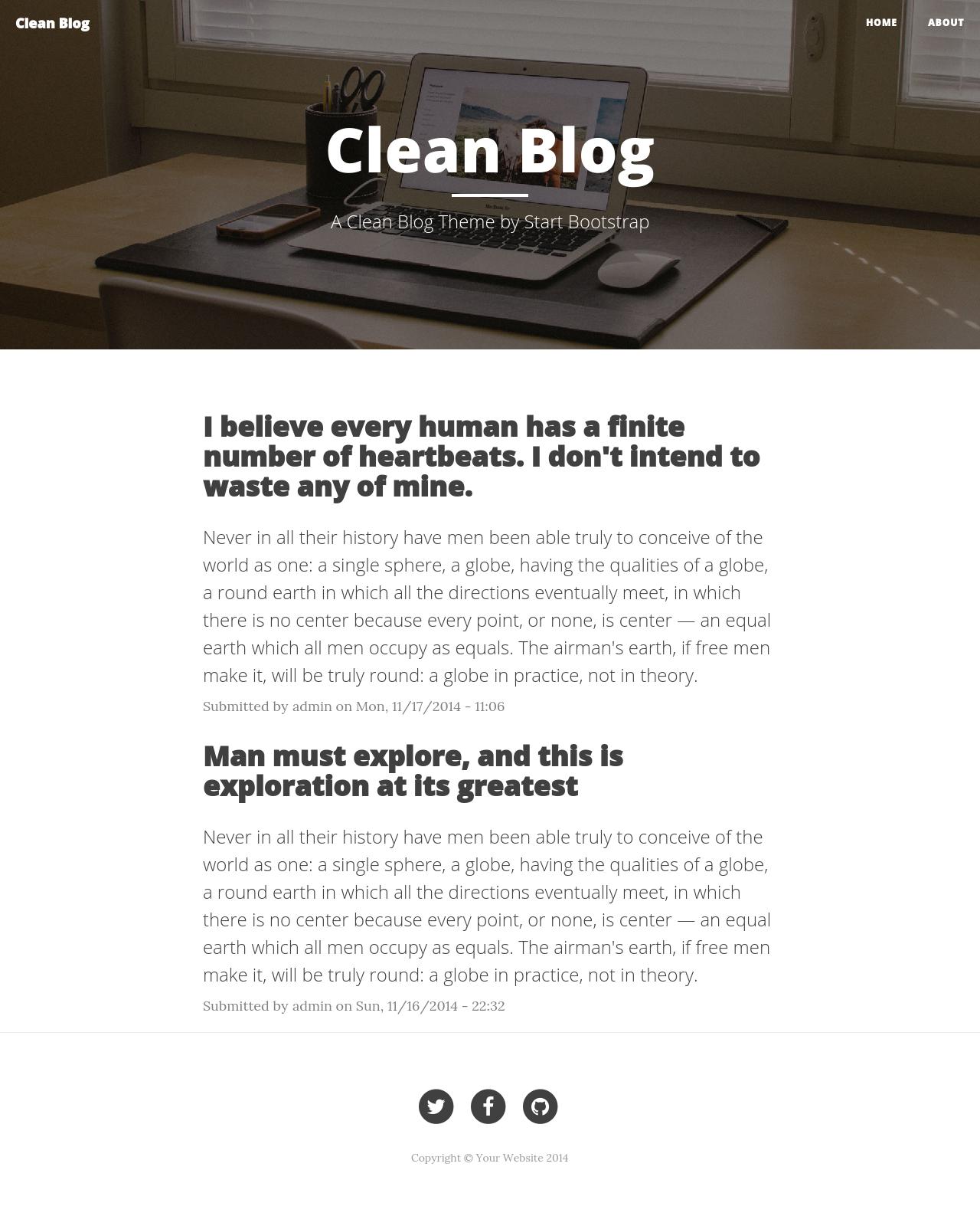 Detail Bootstrap Blog Template Free Nomer 31