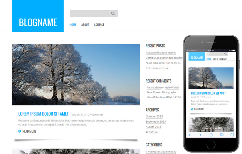 Detail Bootstrap Blog Template Free Nomer 44