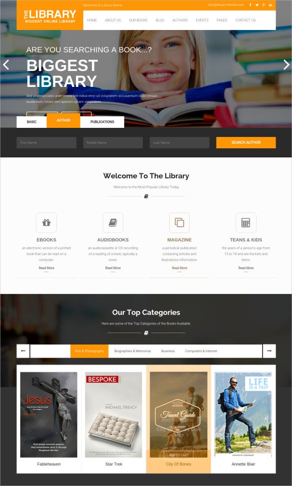 Detail Bootstrap Book Library Template Nomer 6