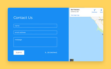 Detail Bootstrap Contact Page Template Nomer 11