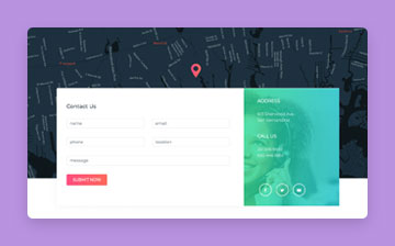 Detail Bootstrap Contact Page Template Nomer 12
