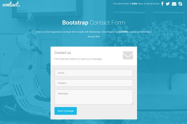 Detail Bootstrap Contact Page Template Nomer 17