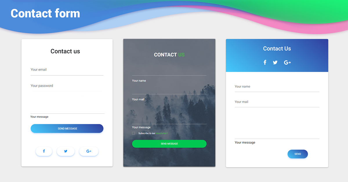 Detail Bootstrap Contact Page Template Nomer 3