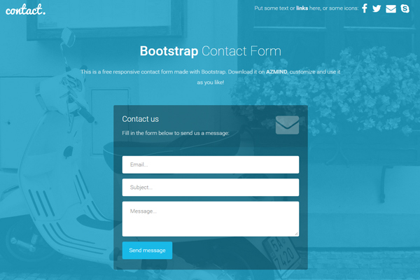 Detail Bootstrap Contact Page Template Nomer 19