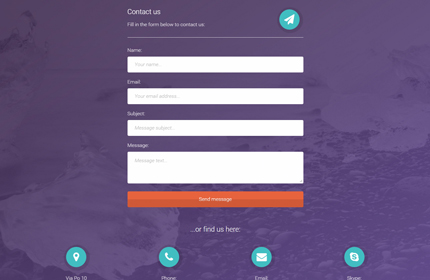 Detail Bootstrap Contact Page Template Nomer 22