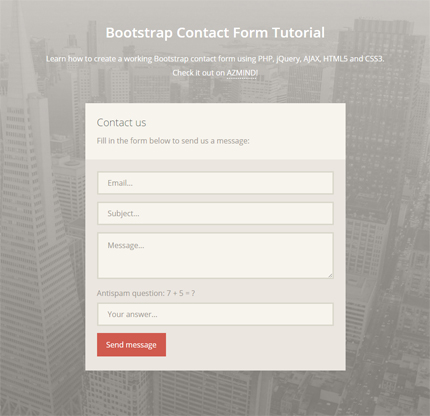 Detail Bootstrap Contact Page Template Nomer 31