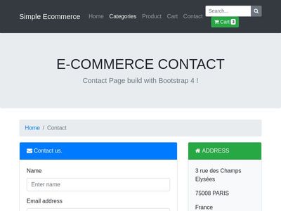 Detail Bootstrap Contact Page Template Nomer 9