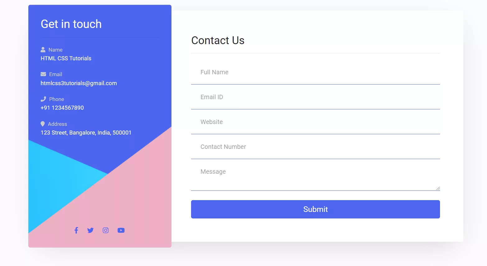 Detail Bootstrap Contact Template Nomer 20