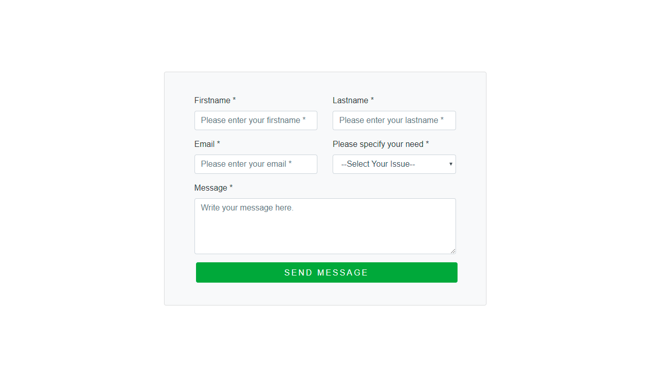 Detail Bootstrap Contact Template Nomer 49
