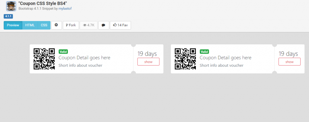 Detail Bootstrap Coupon Template Nomer 5