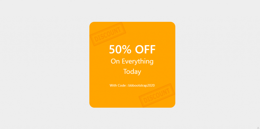 Detail Bootstrap Coupon Template Nomer 6