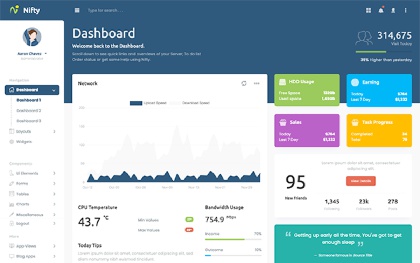 Detail Bootstrap Dashboard Template Nomer 4