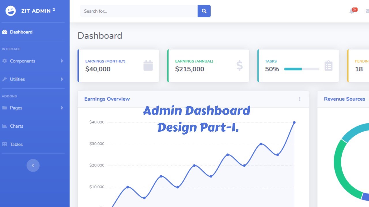 Detail Bootstrap Dashboard Template Tutorial Nomer 20