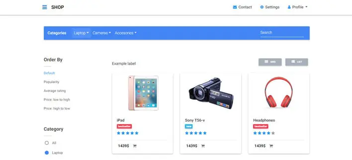 Detail Bootstrap Ecommerce Template Nomer 14