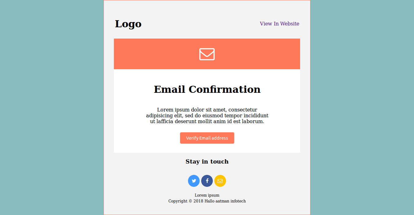 Detail Bootstrap Email Verification Template Nomer 3