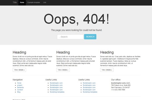 Detail Bootstrap Error Page Template Nomer 23