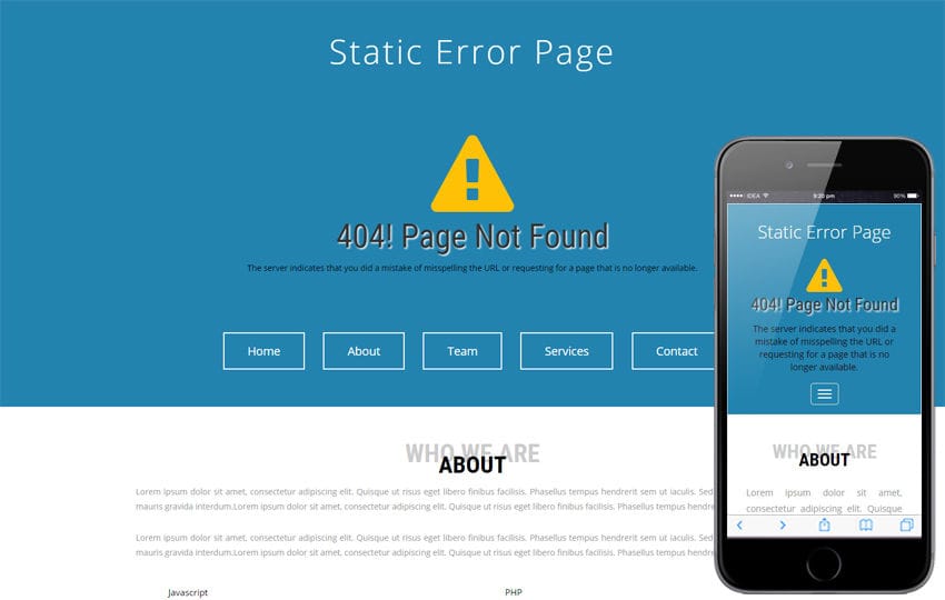 Detail Bootstrap Error Page Template Nomer 29