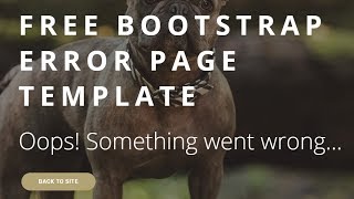 Detail Bootstrap Error Page Template Nomer 49