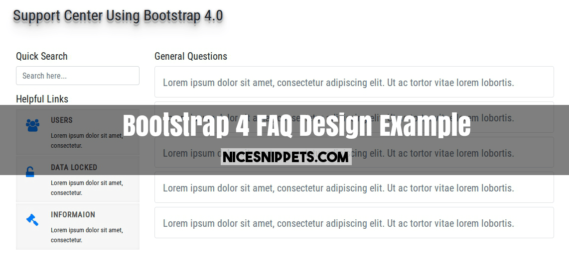 Detail Bootstrap Faq Template Nomer 5