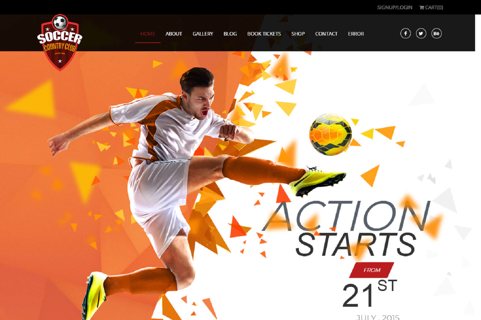 Detail Bootstrap Football Template Free Nomer 5