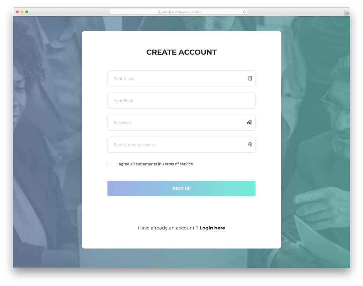 Detail Bootstrap Form Template Nomer 25
