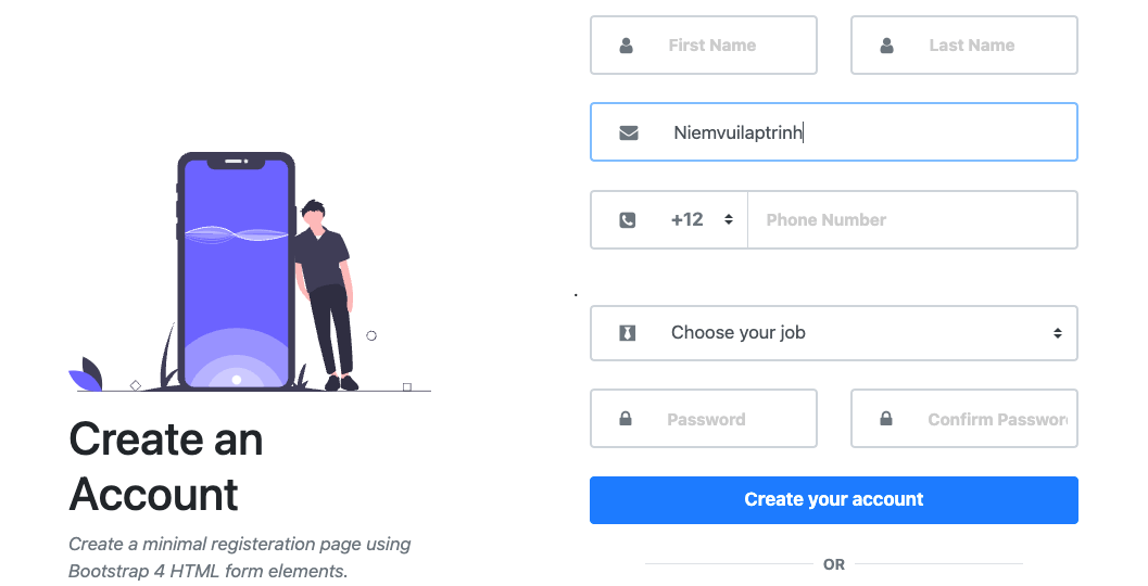 Detail Bootstrap Form Template Nomer 35