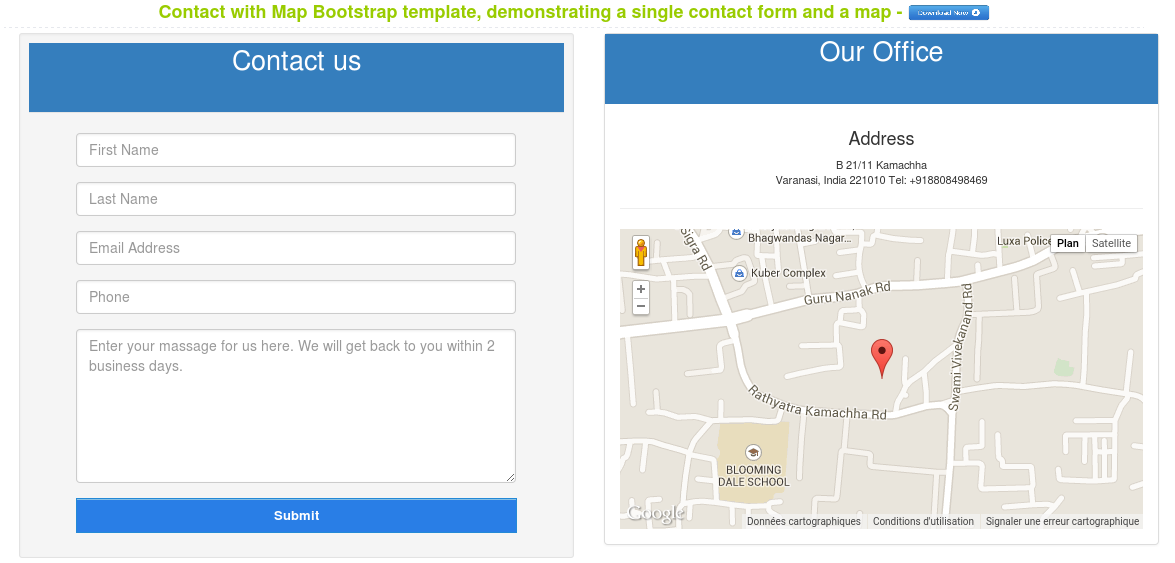 Detail Bootstrap Form Template Nomer 50