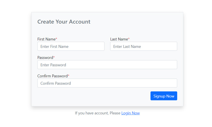 Detail Bootstrap Form Template Nomer 54
