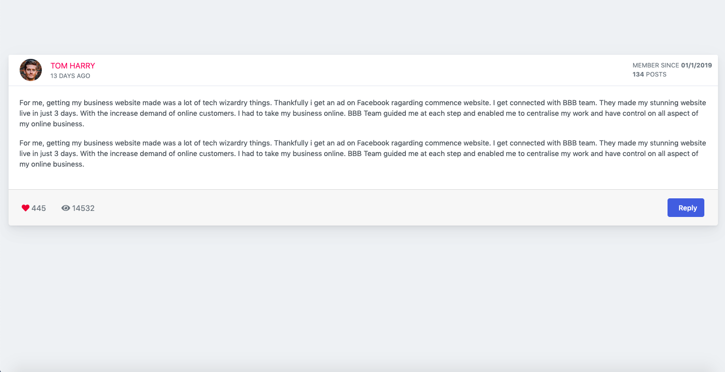 Detail Bootstrap Forum Template Nomer 27