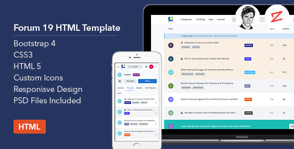 Detail Bootstrap Forum Template Nomer 9