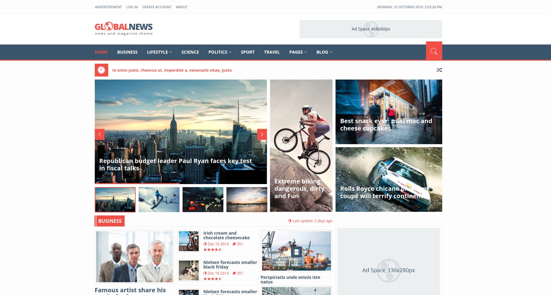 Detail Bootstrap Free News Template Nomer 13