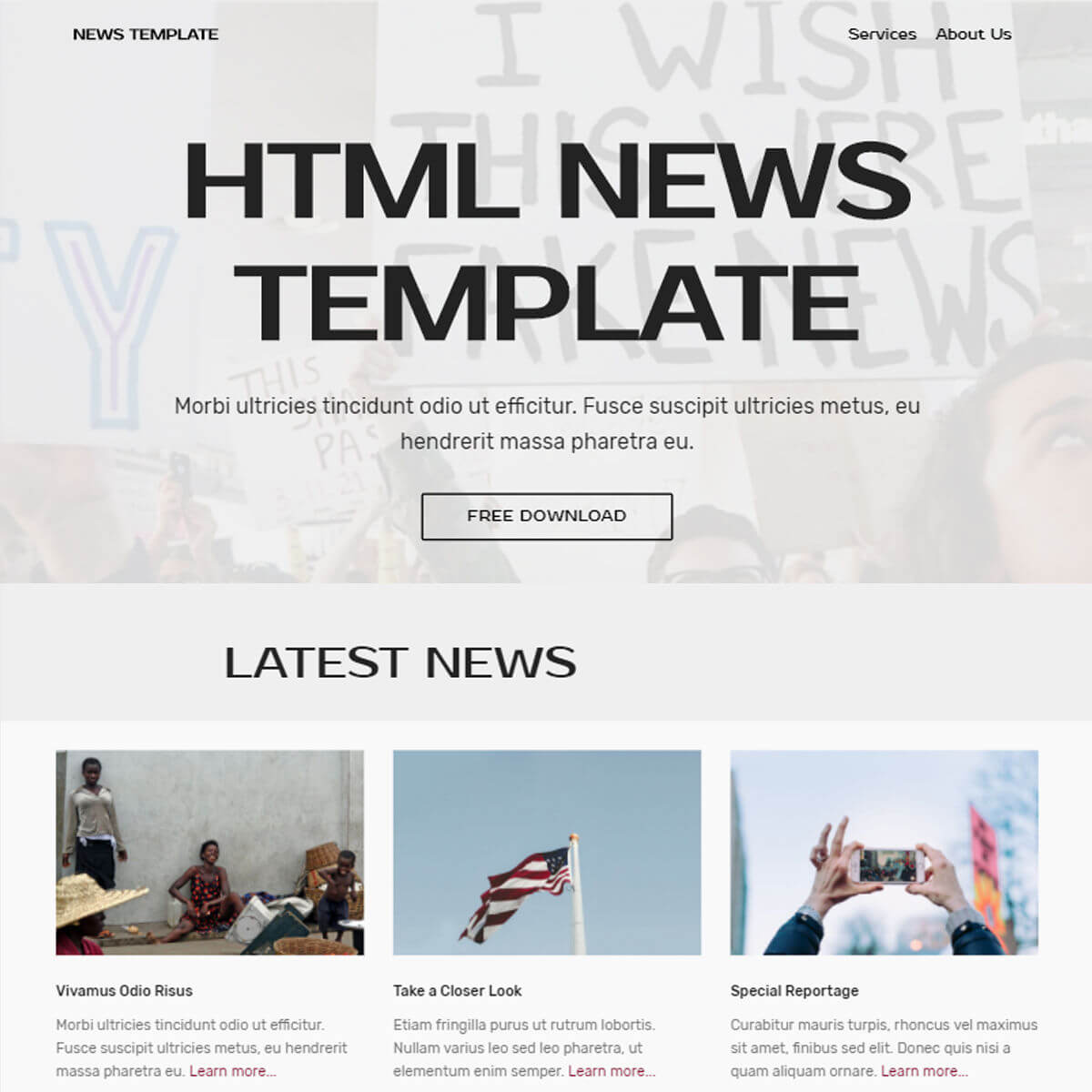 Detail Bootstrap Free News Template Nomer 16