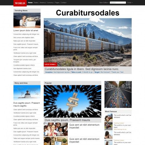 Detail Bootstrap Free News Template Nomer 26