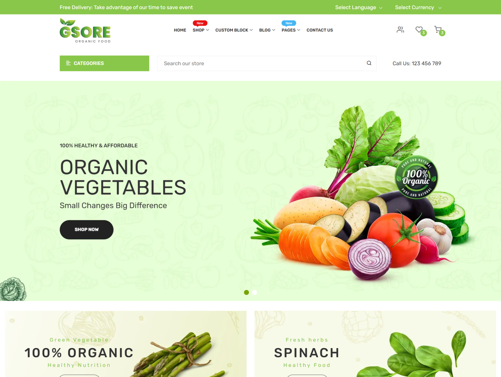 Detail Bootstrap Grocery Template Nomer 15