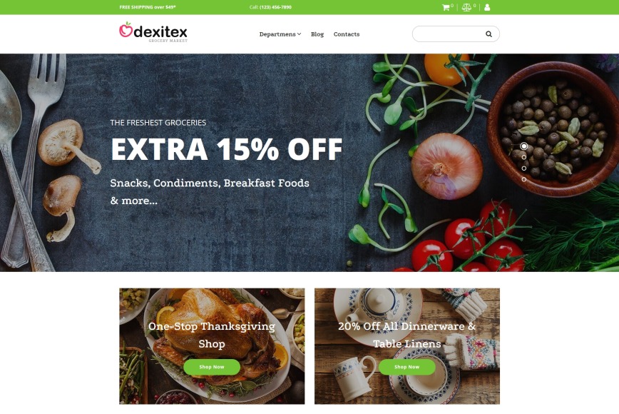 Detail Bootstrap Grocery Template Nomer 18