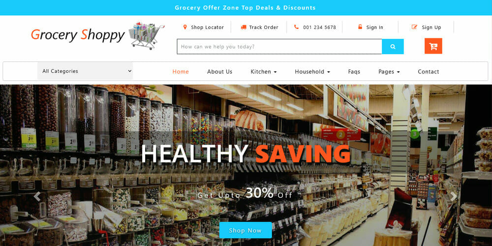 Detail Bootstrap Grocery Template Nomer 22