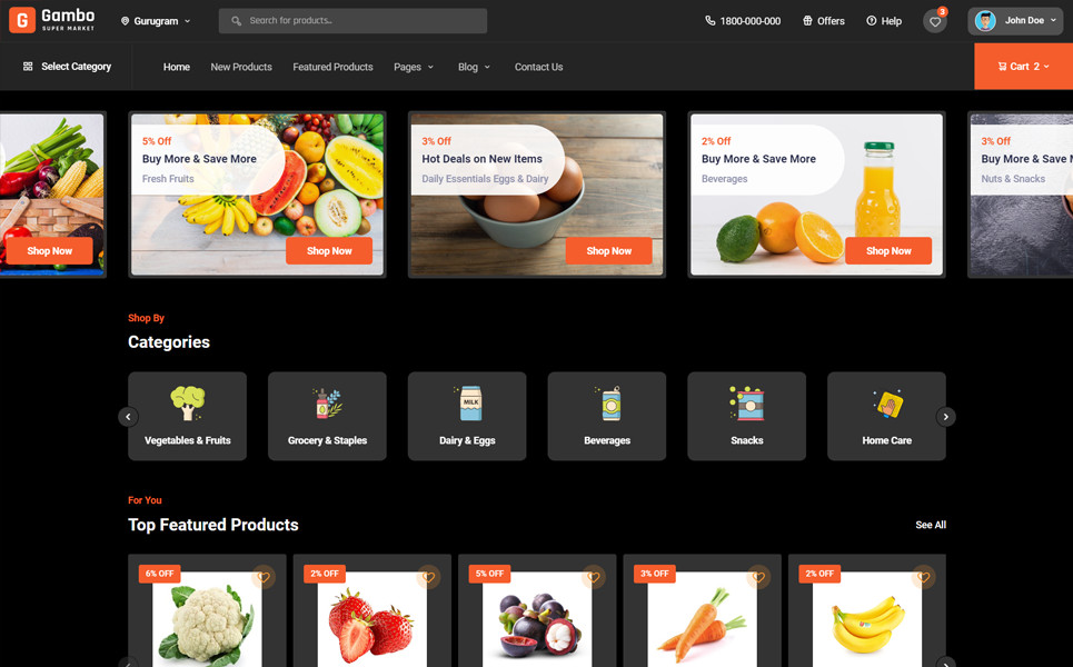 Detail Bootstrap Grocery Template Nomer 30