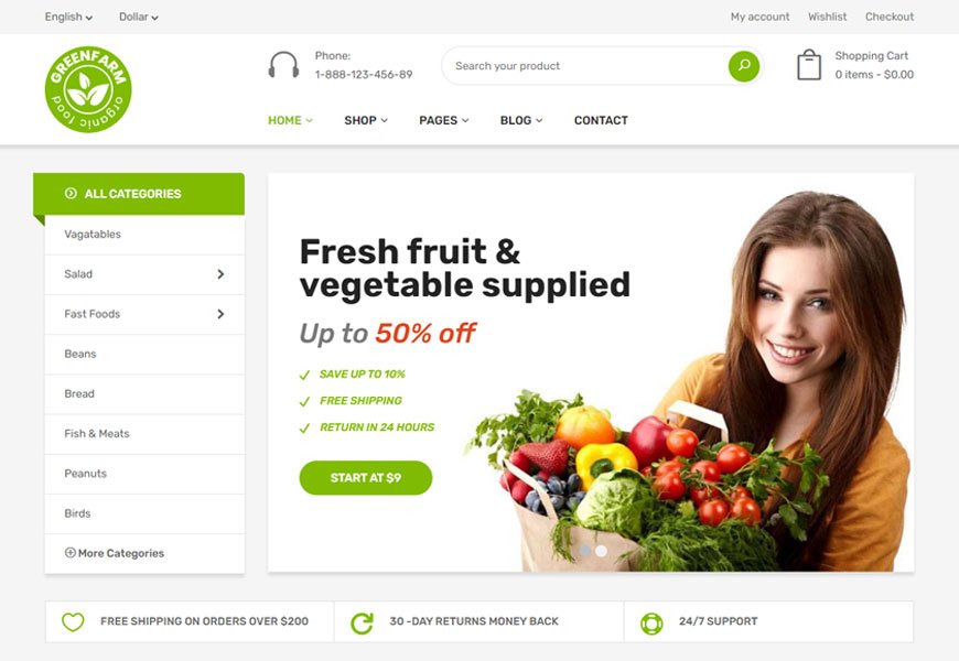 Detail Bootstrap Grocery Template Nomer 36