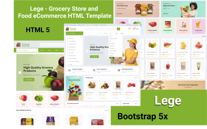 Detail Bootstrap Grocery Template Nomer 7