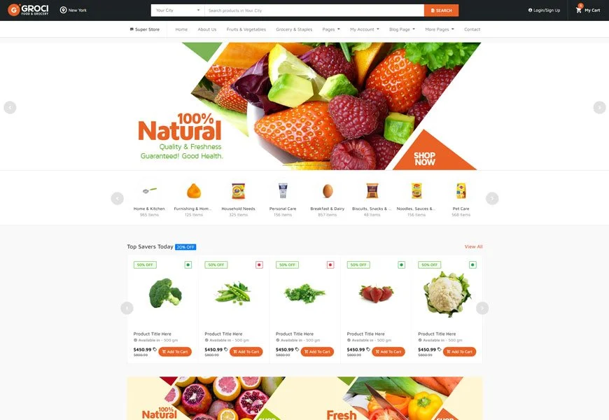 Detail Bootstrap Grocery Template Nomer 10