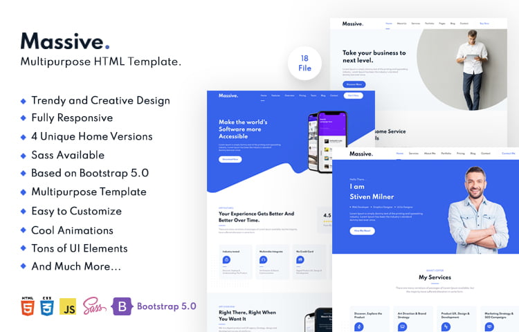 Detail Bootstrap Html Template Nomer 21