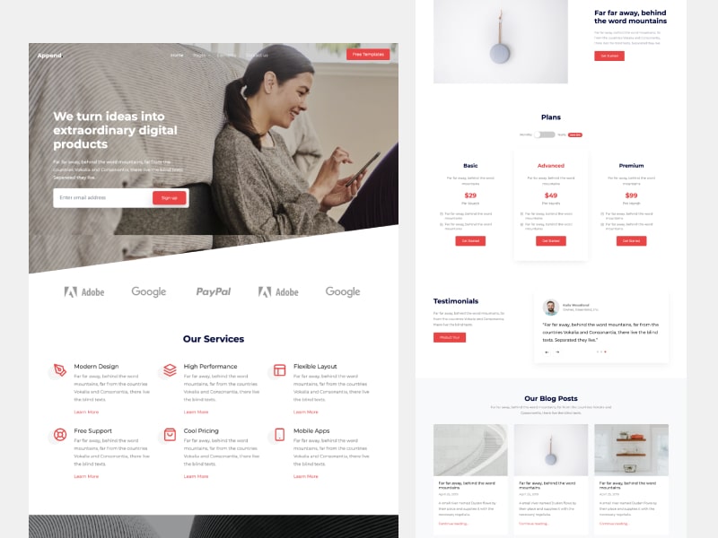 Detail Bootstrap Html Template Nomer 45