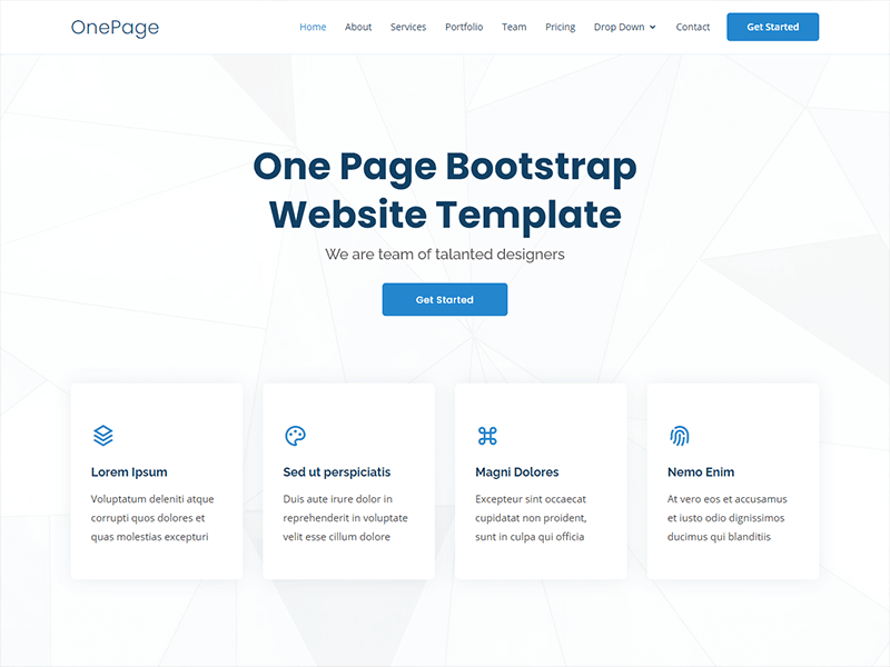 Detail Bootstrap Landing Page Template Nomer 13