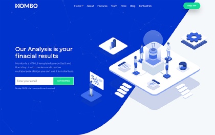 Detail Bootstrap Landing Page Template Nomer 14