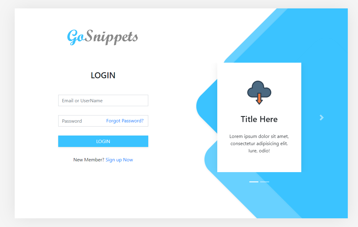 Detail Bootstrap Login Form Template Nomer 21