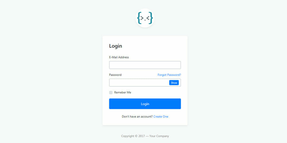 Detail Bootstrap Login Template Nomer 16