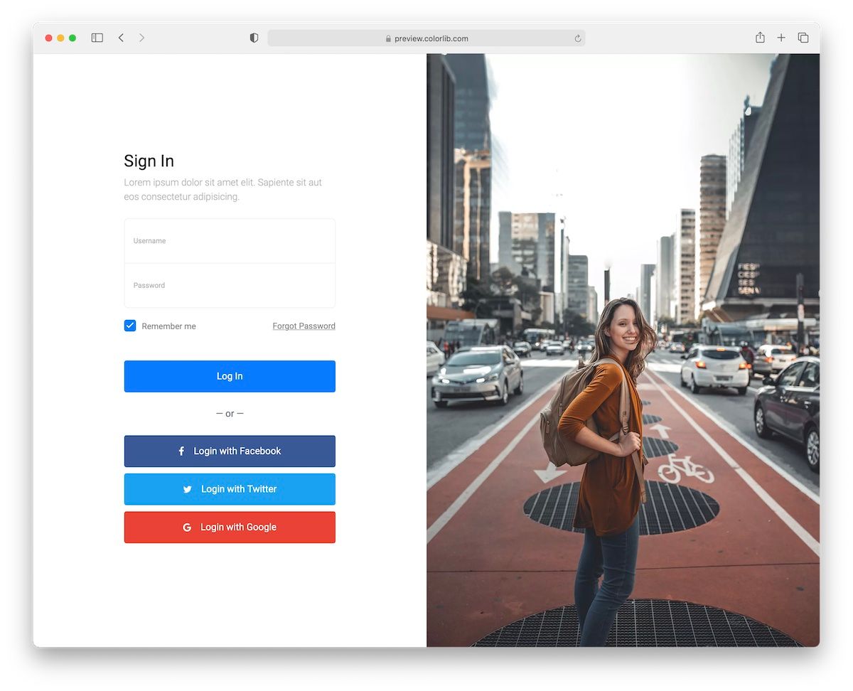 Detail Bootstrap Login Template Nomer 17