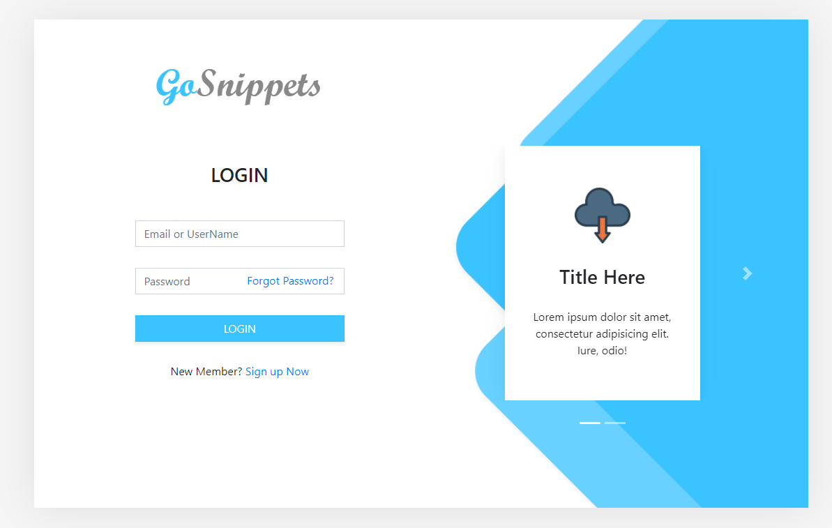 Detail Bootstrap Login Template Nomer 22